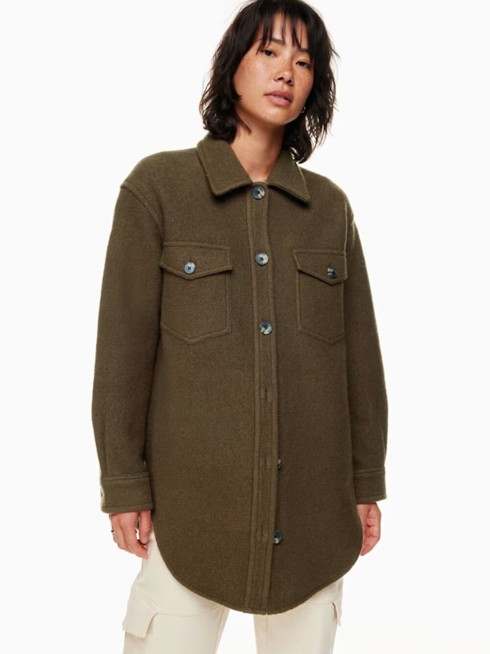 Aritzia Wilfred Free Ganna™ Shirt Jacket – Olive Green - M